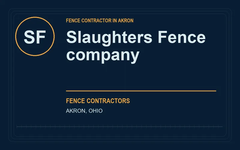 Slaughters Fence company in Akron, Ohio