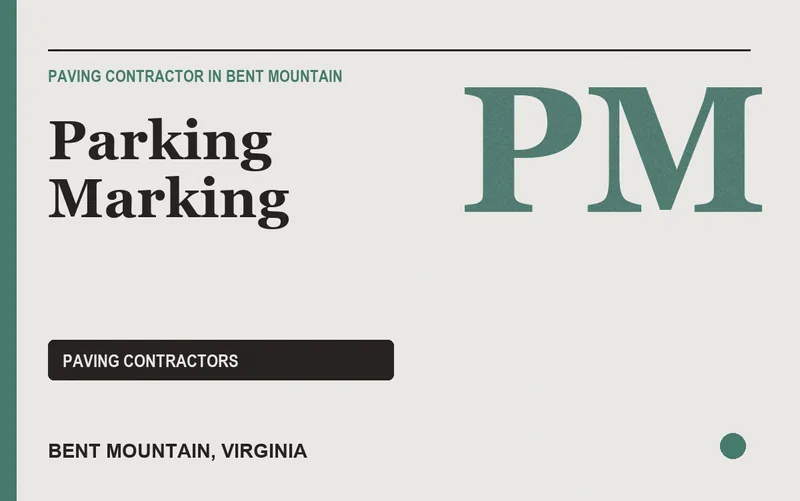 Parking Marking in Bent Mountain, Virginia