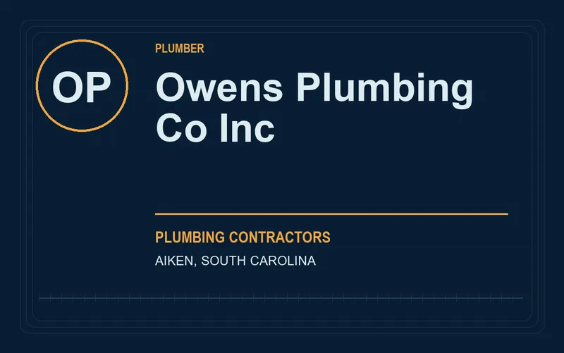 Owens Plumbing Co Inc in Aiken, South Carolina