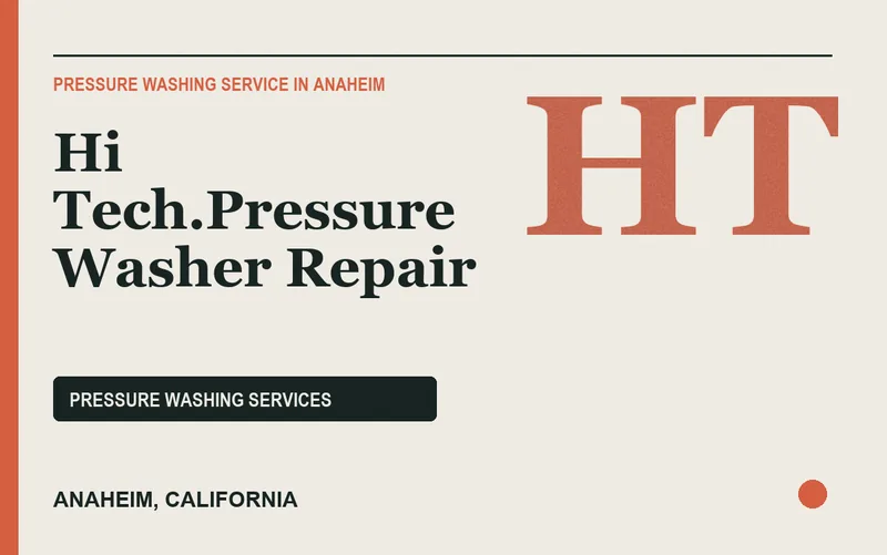Hi Tech.Pressure Washer Repair in Anaheim, California