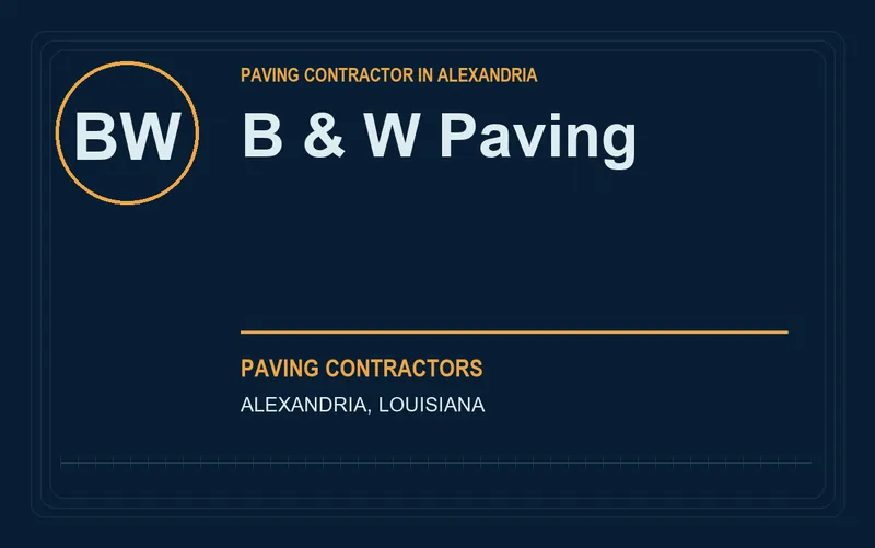 B & W Paving in Alexandria, Louisiana