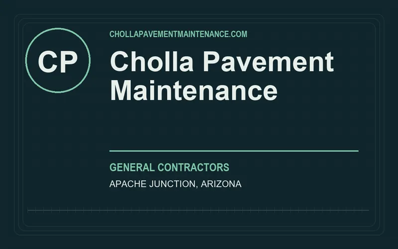 Cholla Pavement Maintenance in Apache Junction, Arizona