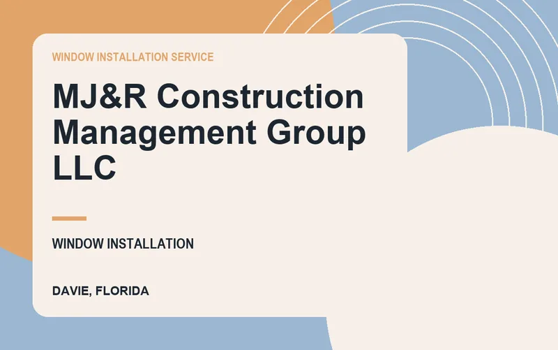 MJ&R Construction Management Group llc in Davie, Florida