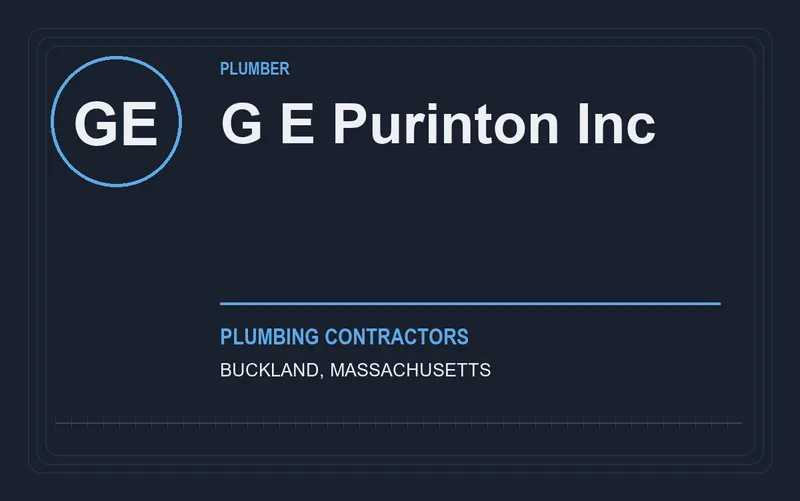 G E Purinton Inc in Buckland, Massachusetts