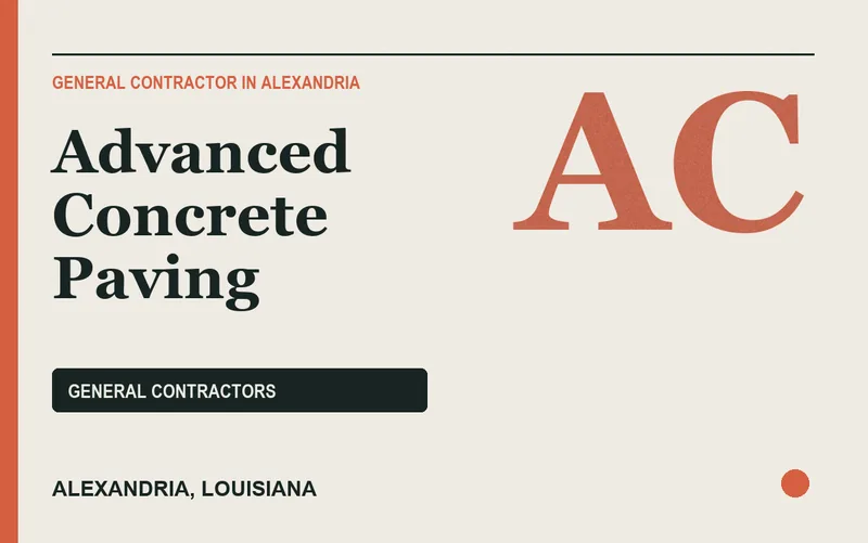 Advanced Concrete Paving in Alexandria, Louisiana