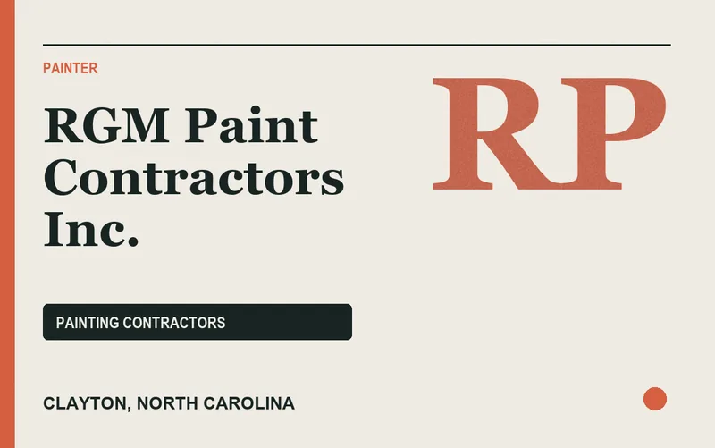 RGM Paint Contractors Inc. in Clayton, North Carolina