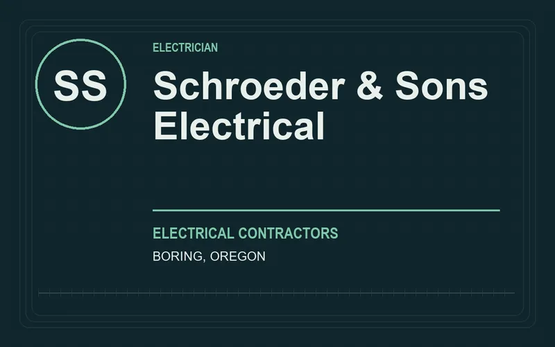 Schroeder & Sons Electrical in Boring, Oregon