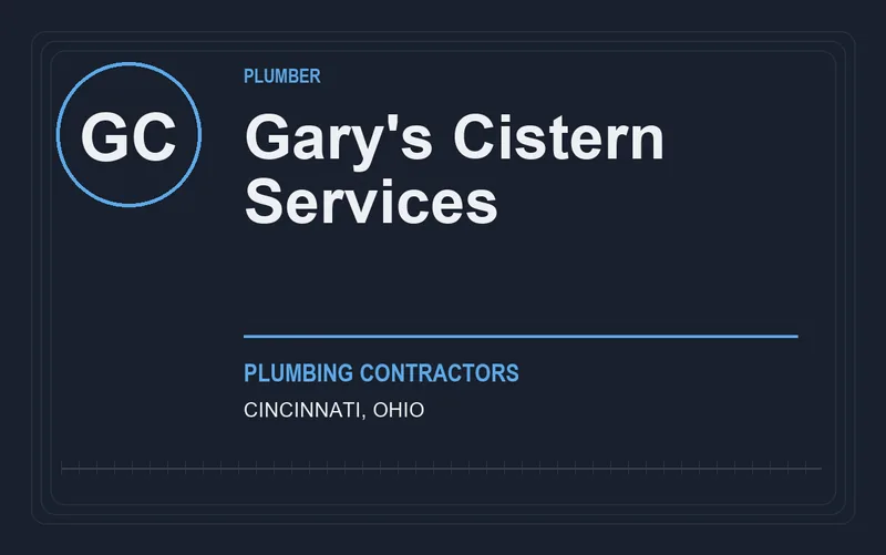 Gary's Cistern Services in Cincinnati, Ohio