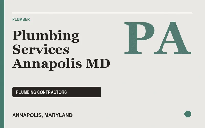 Plumbing Services Annapolis MD in Annapolis, Maryland