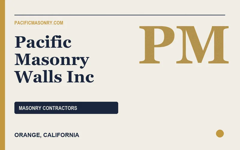 Pacific Masonry Walls Inc in Orange, California