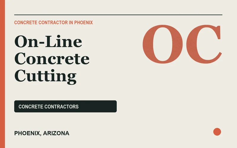 On-Line Concrete Cutting in Phoenix, Arizona