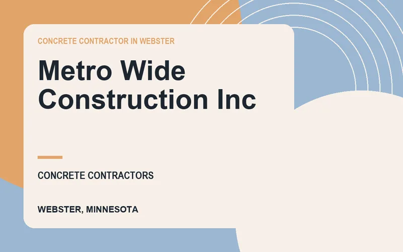 Metro Wide Construction Inc in Webster, Minnesota