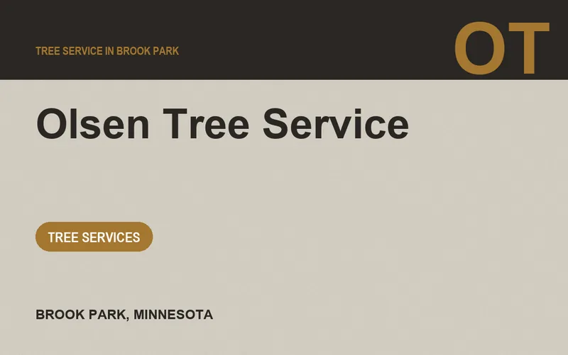Olsen Tree Service in Brook Park, Minnesota