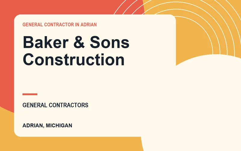 Baker & Sons Construction in Adrian, Michigan