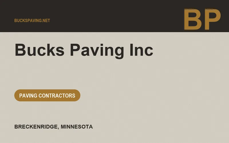 Bucks Paving Inc in Breckenridge, Minnesota