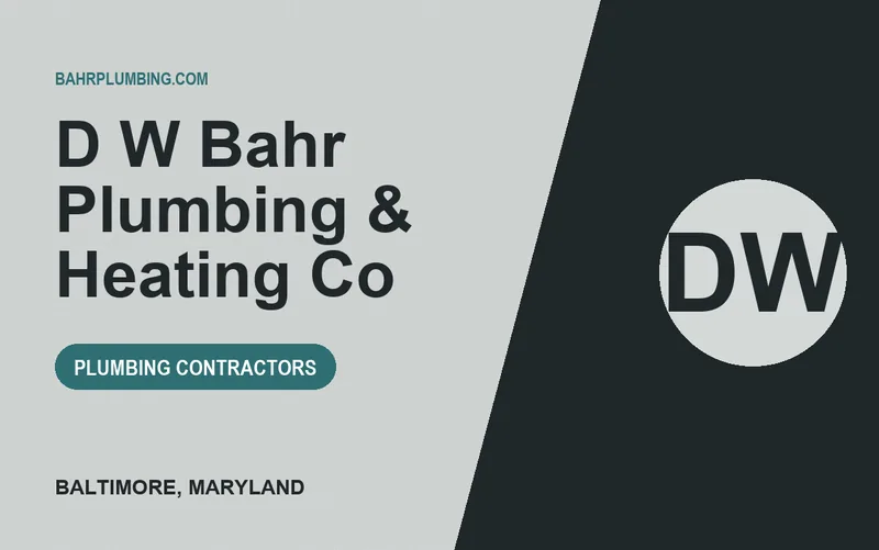 D W Bahr Plumbing & Heating Co in Baltimore, Maryland