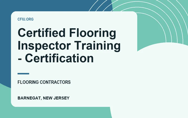 Certified Flooring Inspector Training - Certification in Barnegat, New Jersey