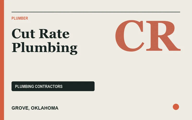 Cut Rate Plumbing in Grove, Oklahoma