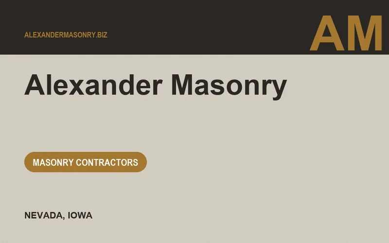 Alexander Masonry in Nevada, Iowa
