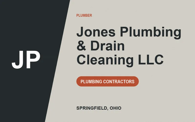 Jones Plumbing & Drain Cleaning llc in Springfield, Ohio