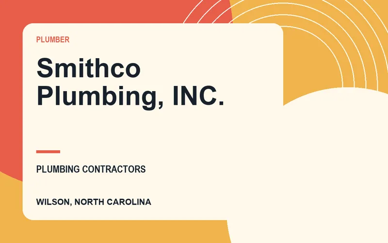 Smithco Plumbing, INC. in Wilson, North Carolina