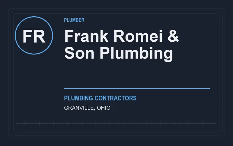 Frank Romei & Son Plumbing in Granville, Ohio