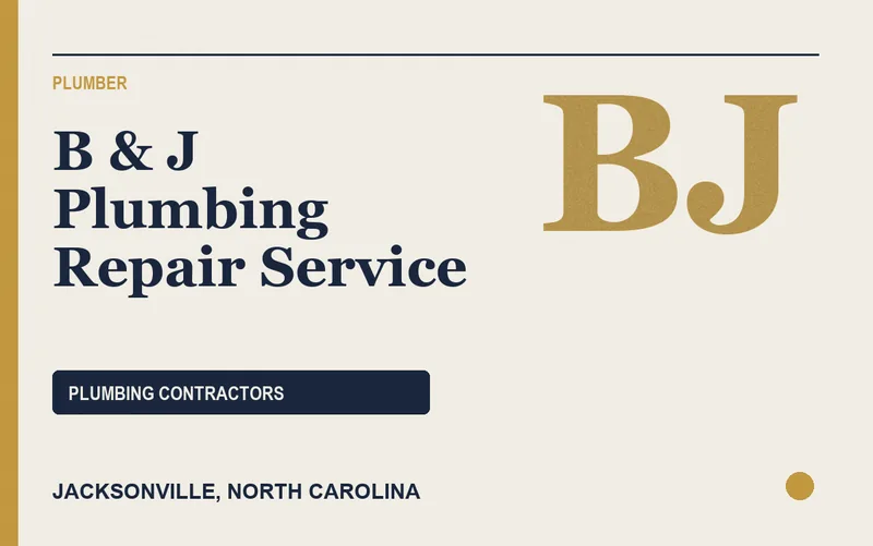 B & J Plumbing Repair Service in Jacksonville, North Carolina
