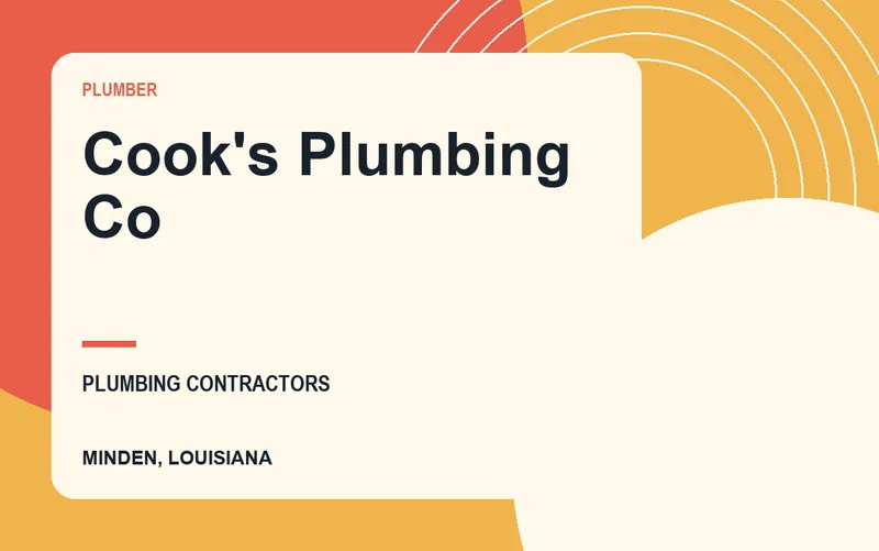 Cook's Plumbing Co in Minden, Louisiana