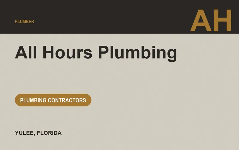 All Hours Plumbing in Yulee, Florida