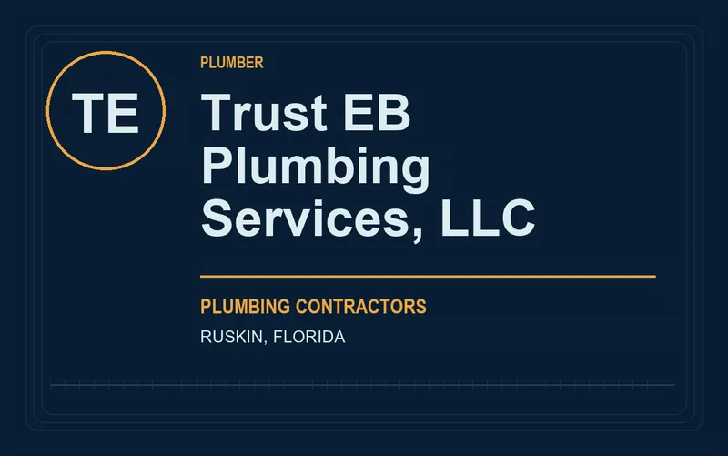 Trust EB Plumbing Services, LLC in Ruskin, Florida