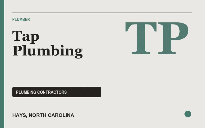 Tap Plumbing in Hays, North Carolina