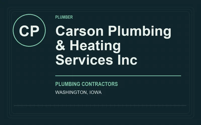 Carson Plumbing & Heating Services Inc in Washington, Iowa