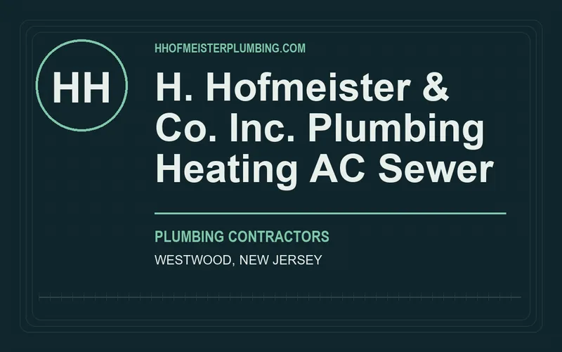 H. Hofmeister & Co. Inc. Plumbing Heating AC Sewer in Westwood, New Jersey