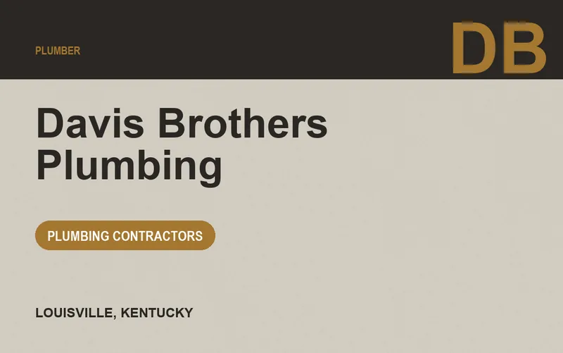 Davis Brothers Plumbing in Louisville, Kentucky