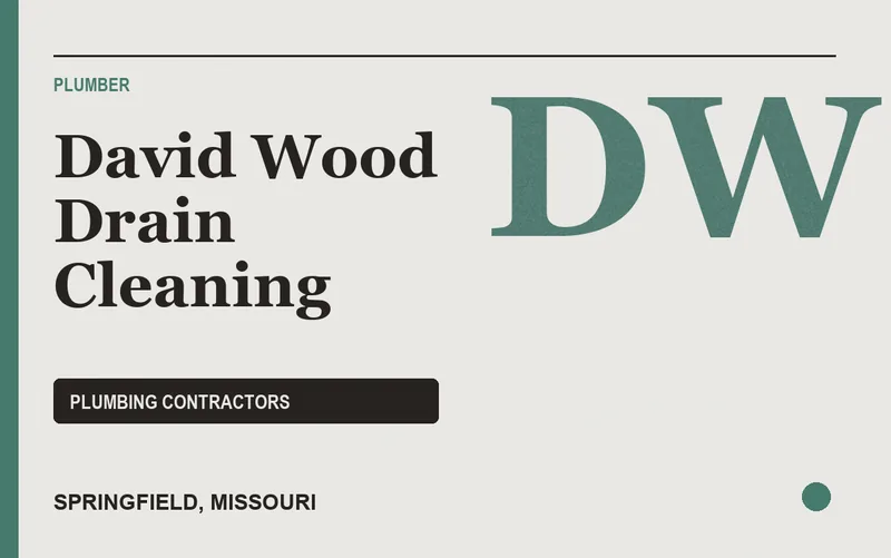 David Wood Drain Cleaning in Springfield, Missouri