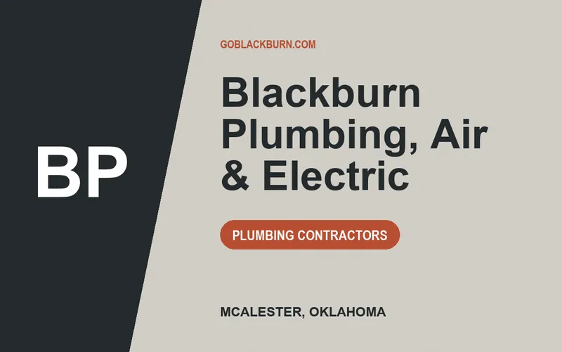 Blackburn Plumbing, Air & Electric in McAlester, Oklahoma