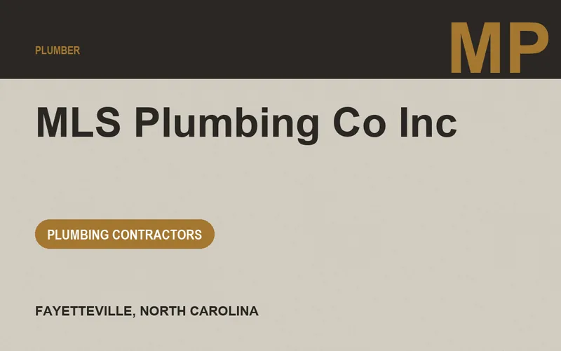 MLS Plumbing Co Inc in Fayetteville, North Carolina
