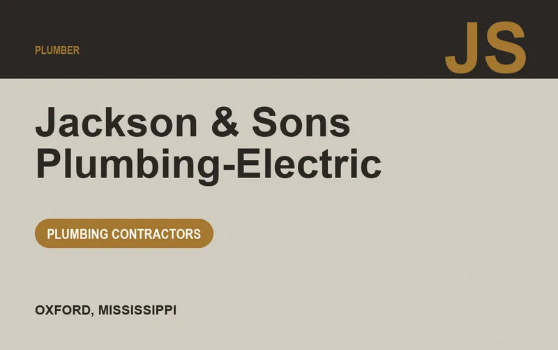Jackson & Sons Plumbing-Electric in Oxford, Mississippi
