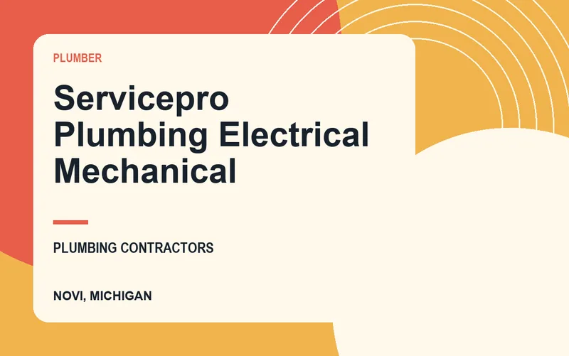 Servicepro Plumbing Electrical Mechanical in Novi, Michigan