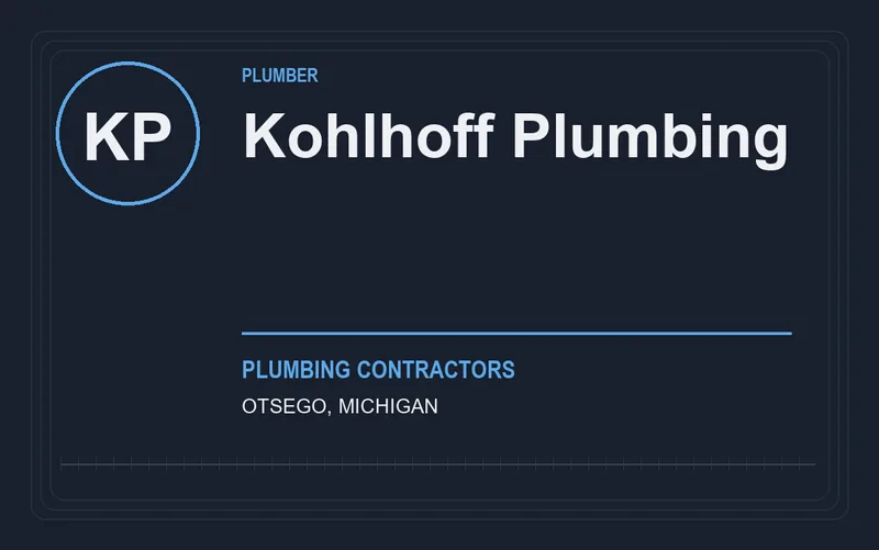 Kohlhoff Plumbing in Otsego, Michigan