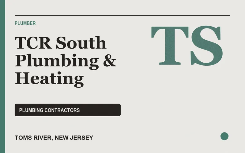 TCR South Plumbing & Heating in Toms River, New Jersey