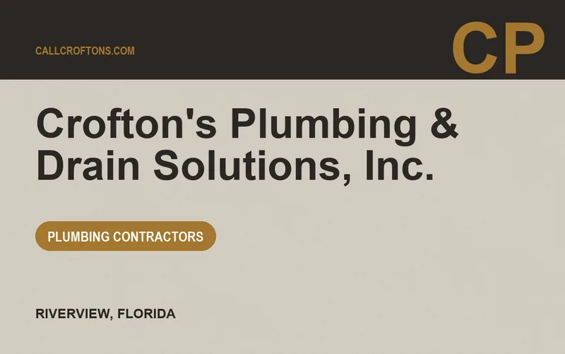 Crofton's Plumbing & Drain Solutions, Inc. in Riverview, Florida