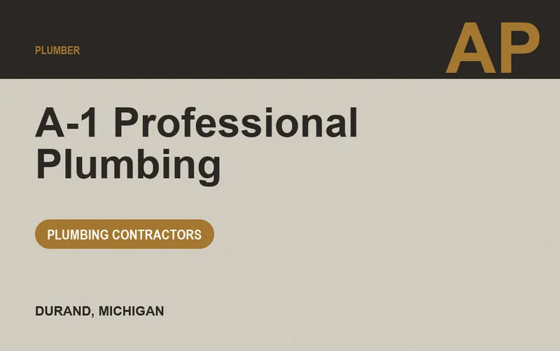 A-1 Professional Plumbing in Durand, Michigan