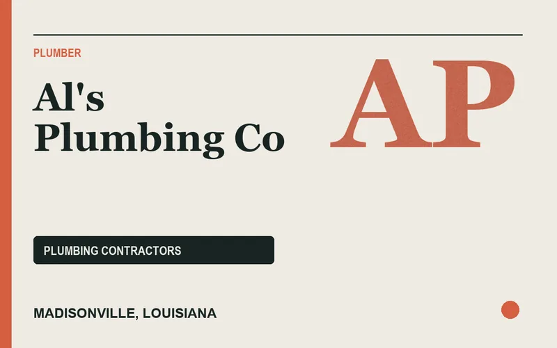 Al's Plumbing Co in Madisonville, Louisiana