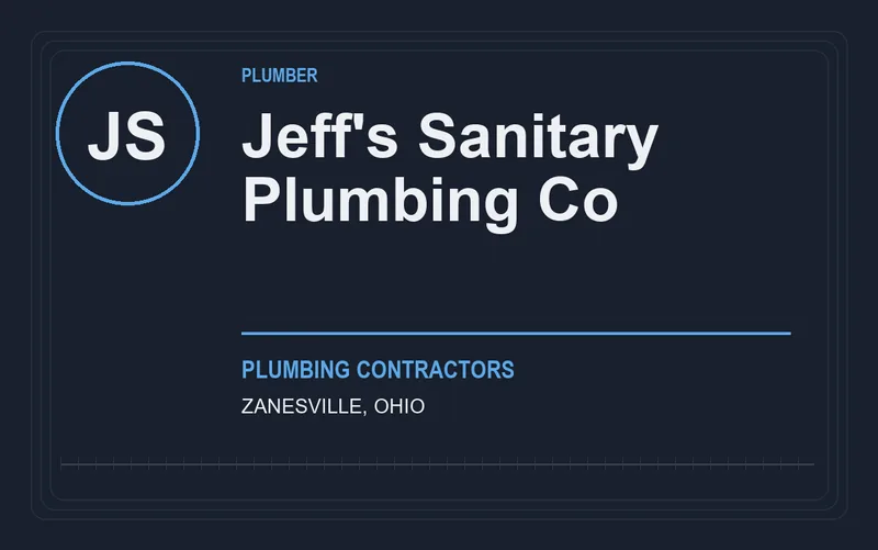Jeff's Sanitary Plumbing Co in Zanesville, Ohio