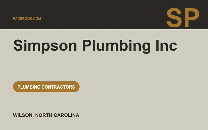 Simpson Plumbing Inc in Wilson, North Carolina