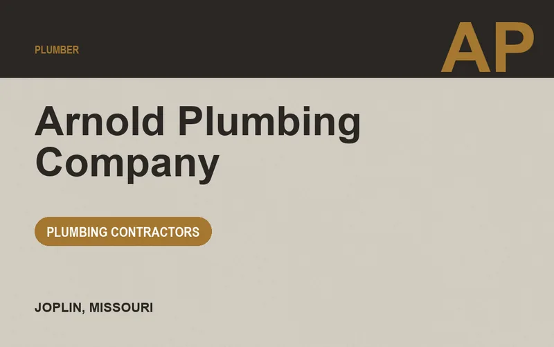 Arnold Plumbing Company in Joplin, Missouri