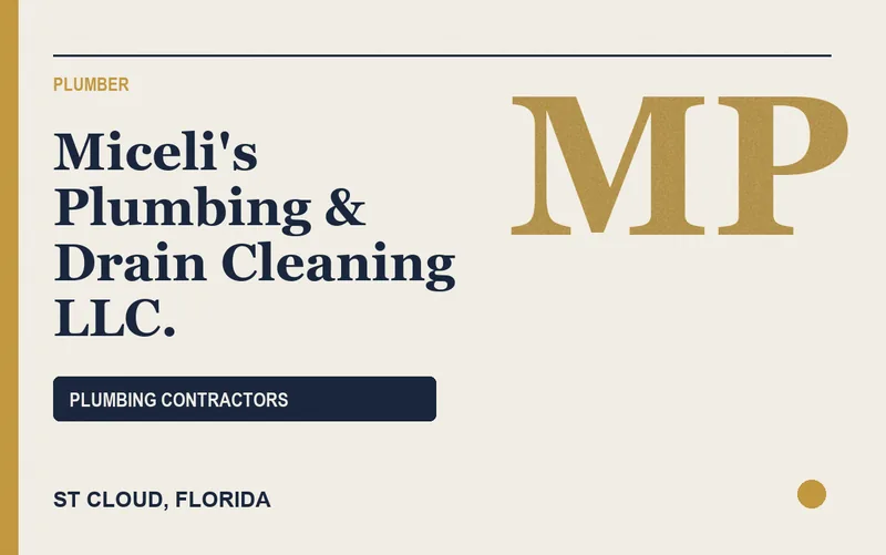 Miceli's Plumbing & Drain Cleaning LLC. in St Cloud, Florida
