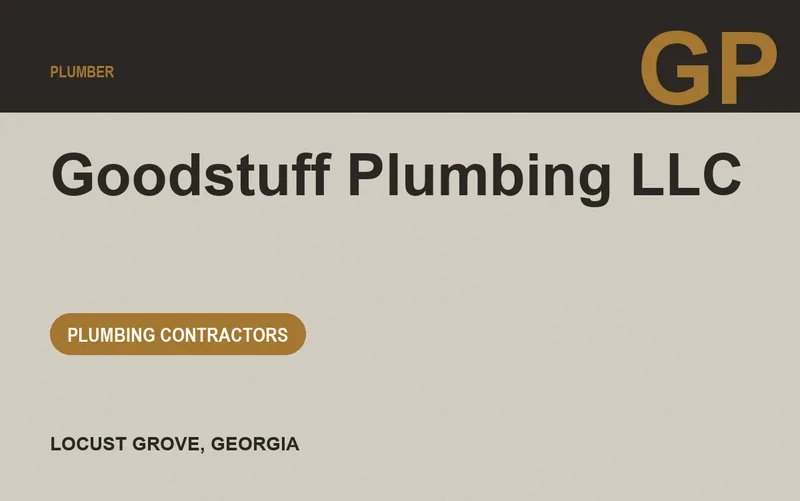 Goodstuff Plumbing LLC in Locust Grove, Georgia