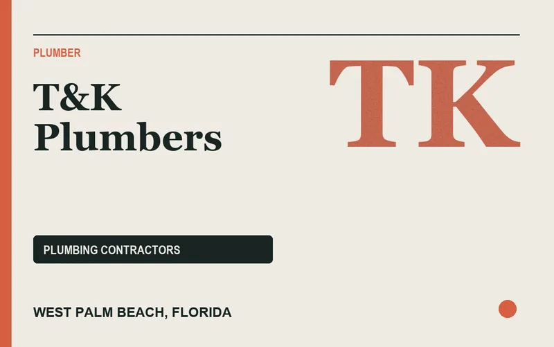 T&K Plumbers in West Palm Beach, Florida